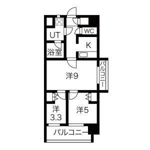 THE MUSIC COURT(3K/5階)の間取り写真