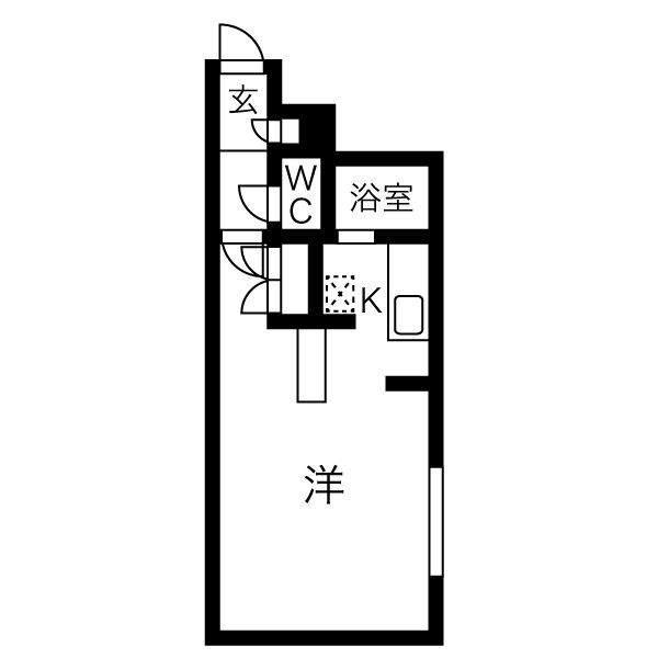 LEGANNEX N19(1K/2階)の間取り写真