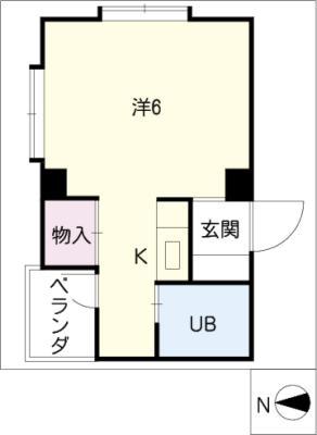 セラヴィ(ワンルーム/2階)の間取り写真
