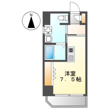 パレット駅西(ワンルーム/5階)の間取り写真