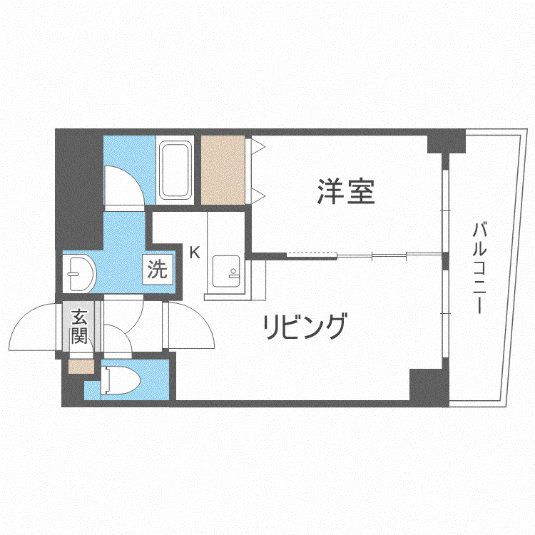 セントポーリアグランデュール(1LDK/5階)の間取り写真