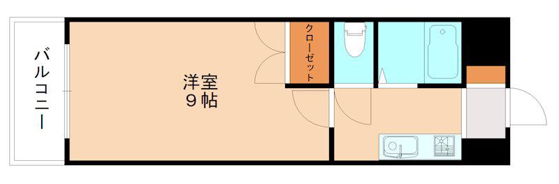 RISO初音(1K/10階)の間取り写真