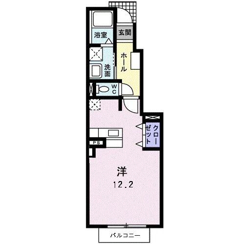 セレーノ(ワンルーム/1階)の間取り写真