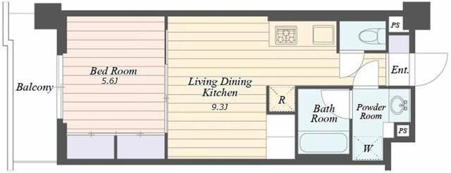ART RESIDENCE IN OOTAKA-NO-MORI(1LDK/4階)の間取り写真