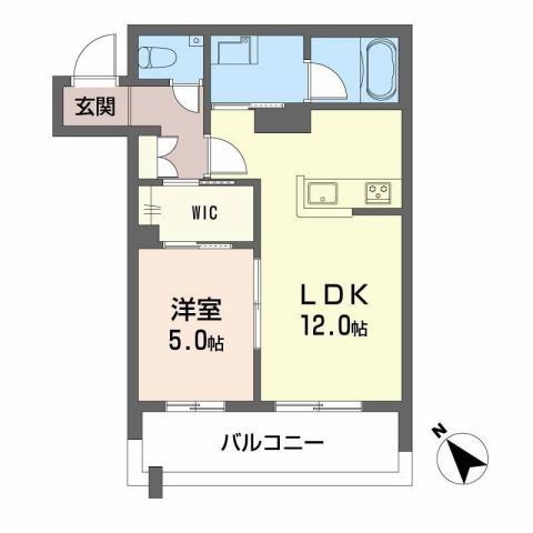 コンフォートH2026(1LDK/1階)の間取り写真