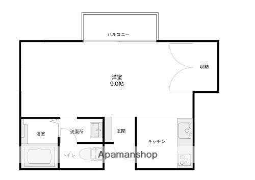フォレスト242(1K/1階)の間取り写真