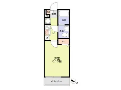 MIAM幕張(1K/3階)の間取り写真