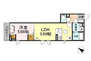 シャルマンY(1LDK/1階)の間取り写真