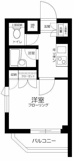 ルーブル荻窪弐番館(1K/2階)の間取り写真