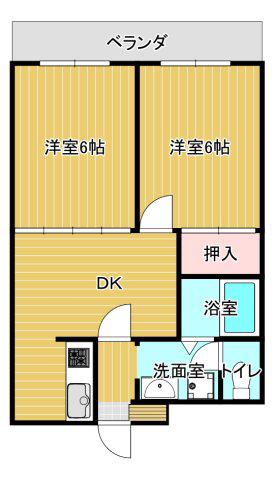 MC九条レジデンス(2DK/10階)の間取り写真