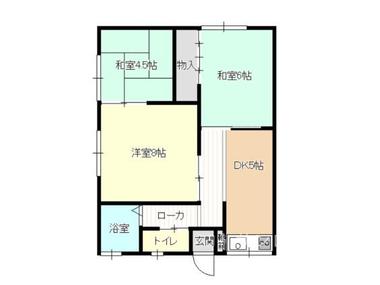 沢目荘(3DK/2階)の間取り写真