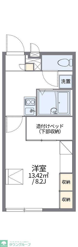 レオパレスALF(1K/2階)の間取り写真