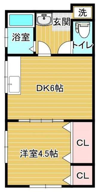 パークスクエア学芸大学(1DK/4階)の間取り写真