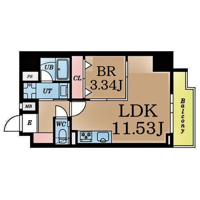 URBANAGE新横浜(1LDK/7階)の間取り写真