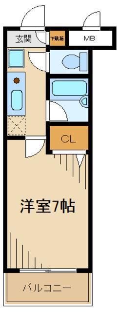 クリア橋本台(1K/3階)の間取り写真
