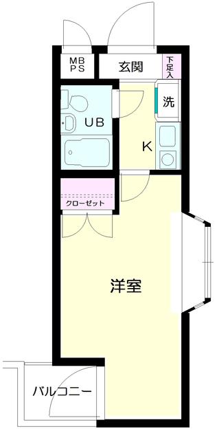 日神パレステージ根岸(1K/3階)の間取り写真
