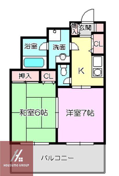 エトワール北梅田(2K/5階)の間取り写真