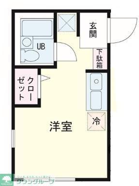 メゾンドングリ(ワンルーム/2階)の間取り写真