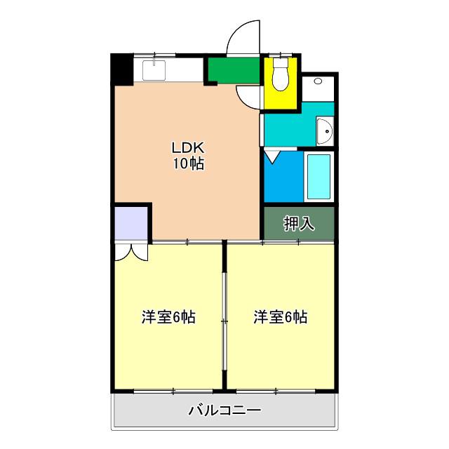 ルミエールSAWA(2LDK/3階)の間取り写真