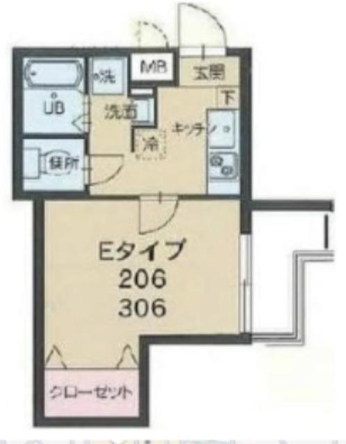 ロアール大岡山(1K/3階)の間取り写真