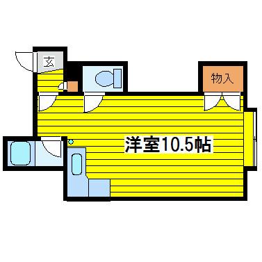 メゾンドトワル(ワンルーム/2階)の間取り写真