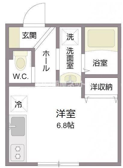 フロイデ塩浜 (ワンルーム/2階)の間取り写真