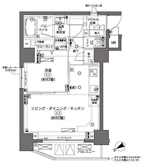 ZOOM横浜(1LDK/8階)の間取り写真