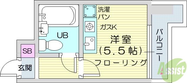 朝日プラザ一番町(ワンルーム/10階)の間取り写真