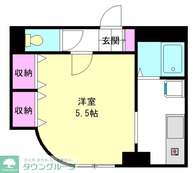 アドミラル(1K/4階)の間取り写真