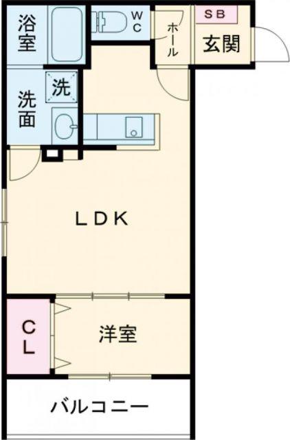 フェリーチェ泉大津(1LDK/3階)の間取り写真