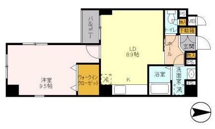 グローセインゼル湯島(1LDK/8階)の間取り写真