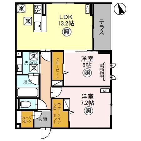 D-ROOM星川(2LDK/1階)の間取り写真