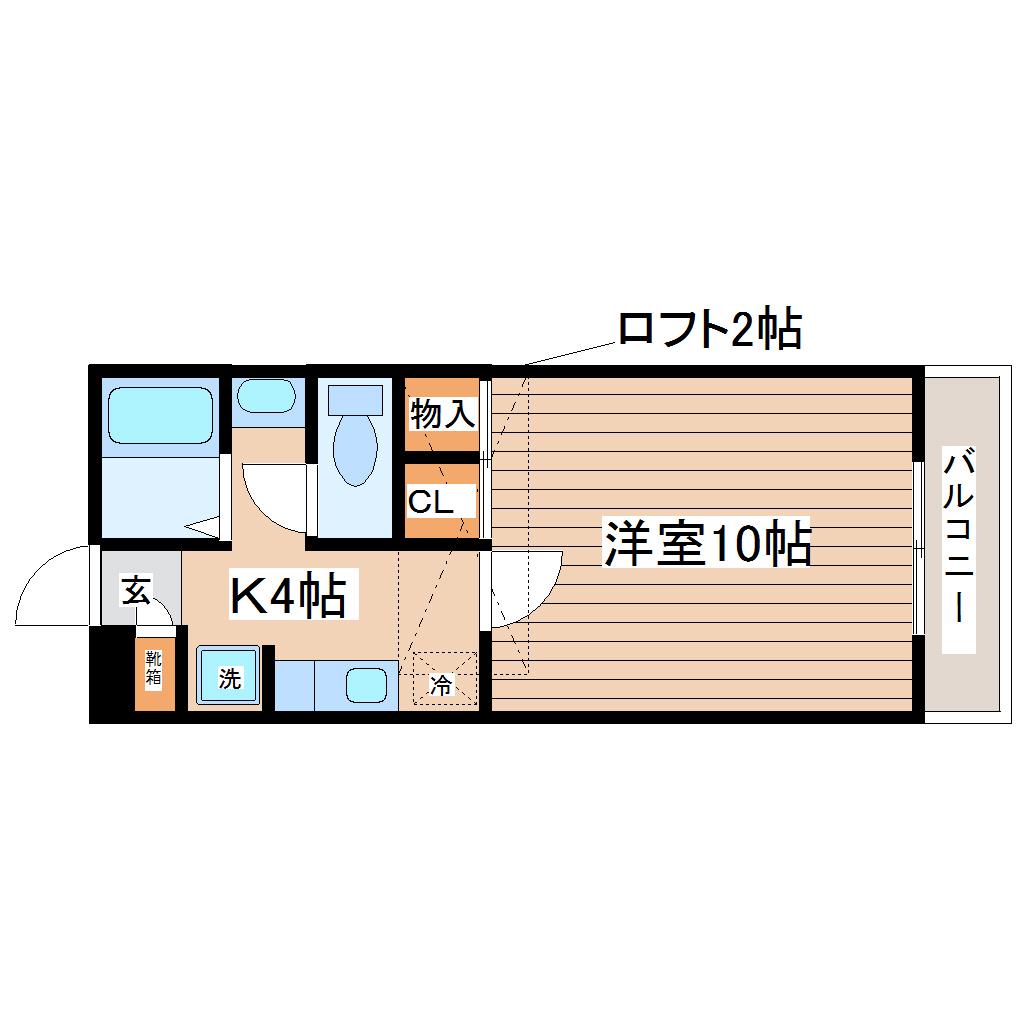 南十字星(1K/1階)の間取り写真