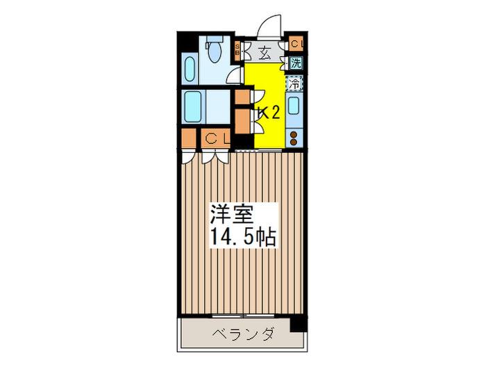 WILLDO清澄(1K/1階)の間取り写真