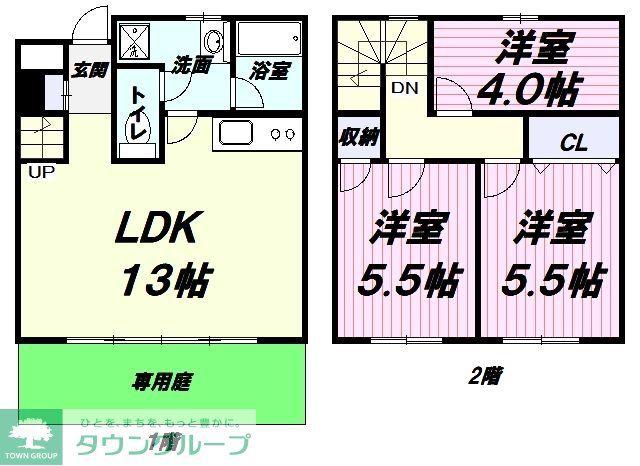 NICOLA 鴨川(3LDK/1階)の間取り写真