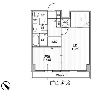 ICON PLACE SHIBAKOEN(1LDK/12階)の間取り写真