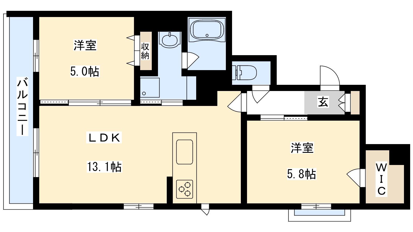 SHA MAISON LOTUS(2LDK/3階)の間取り写真