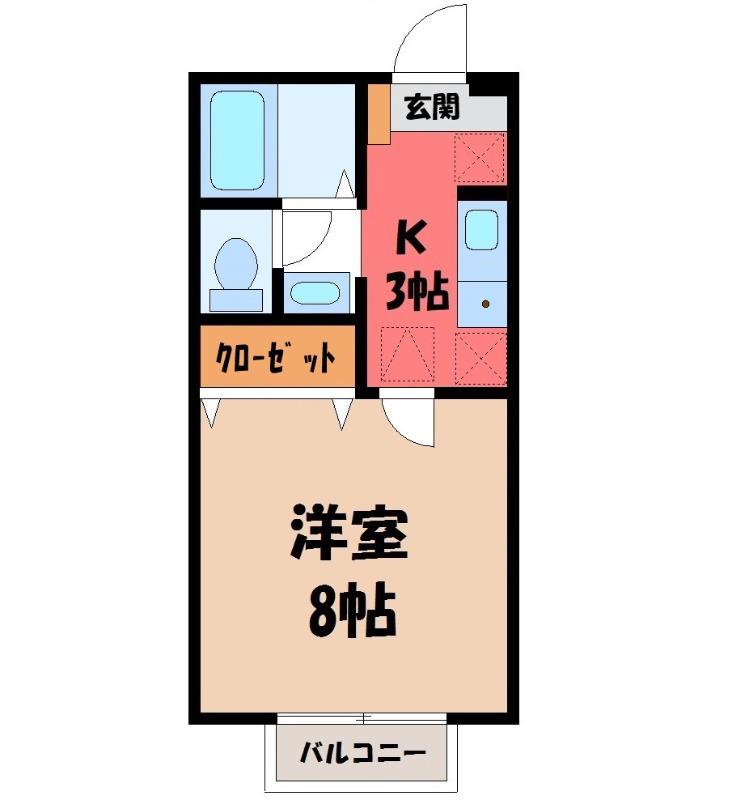 アーバンフラッツ(1K/1階)の間取り写真