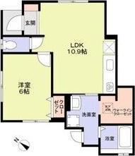 プレミアムスイート岸和田駅前(1LDK/1階)の間取り写真