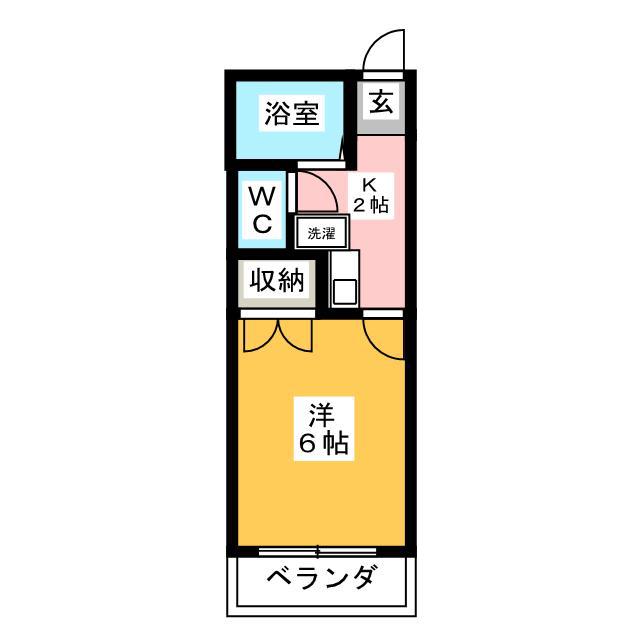 FOREST(1K/1階)の間取り写真