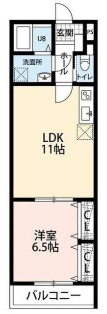 FIELDⅠ(1LDK/3階)の間取り写真