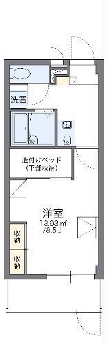 レオパレスナラヤ(1K/1階)の間取り写真