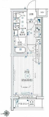 リライア西台(1K/1階)の間取り写真
