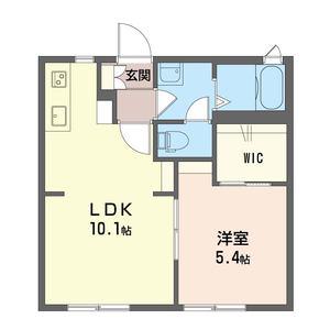 マーキュリー狭山(1LDK/1階)の間取り写真