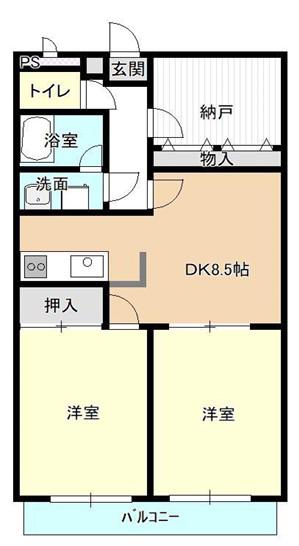 ニュークレスト上青木III(2SDK/1階)の間取り写真