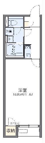 レオネクストプリムローズII(1K/2階)の間取り写真