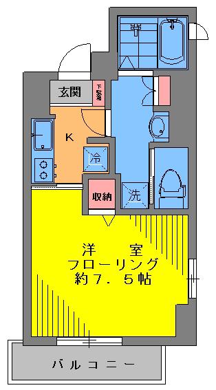 朝日マンション(1K/2階)の間取り写真