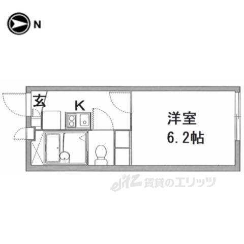 レオパレスグレイスⅣ(1K/1階)の間取り写真