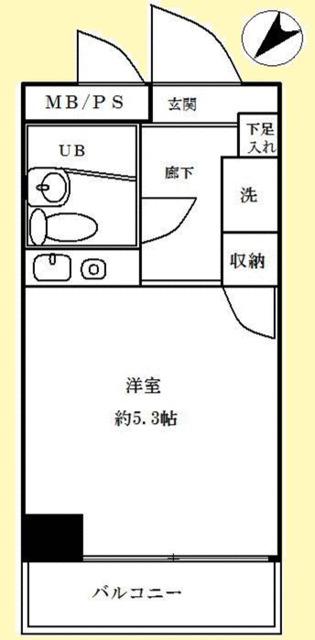 YTアクセス横浜(ワンルーム/7階)の間取り写真