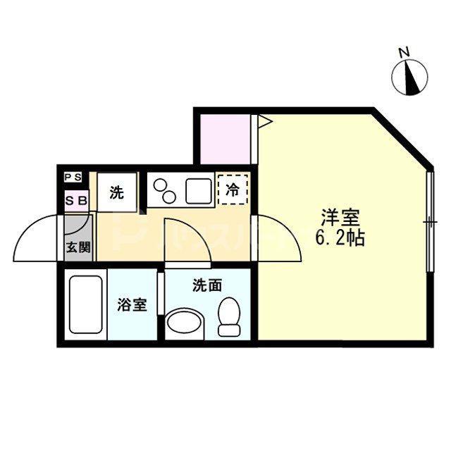 GRACEHOUSE中葛西(1K/1階)の間取り写真